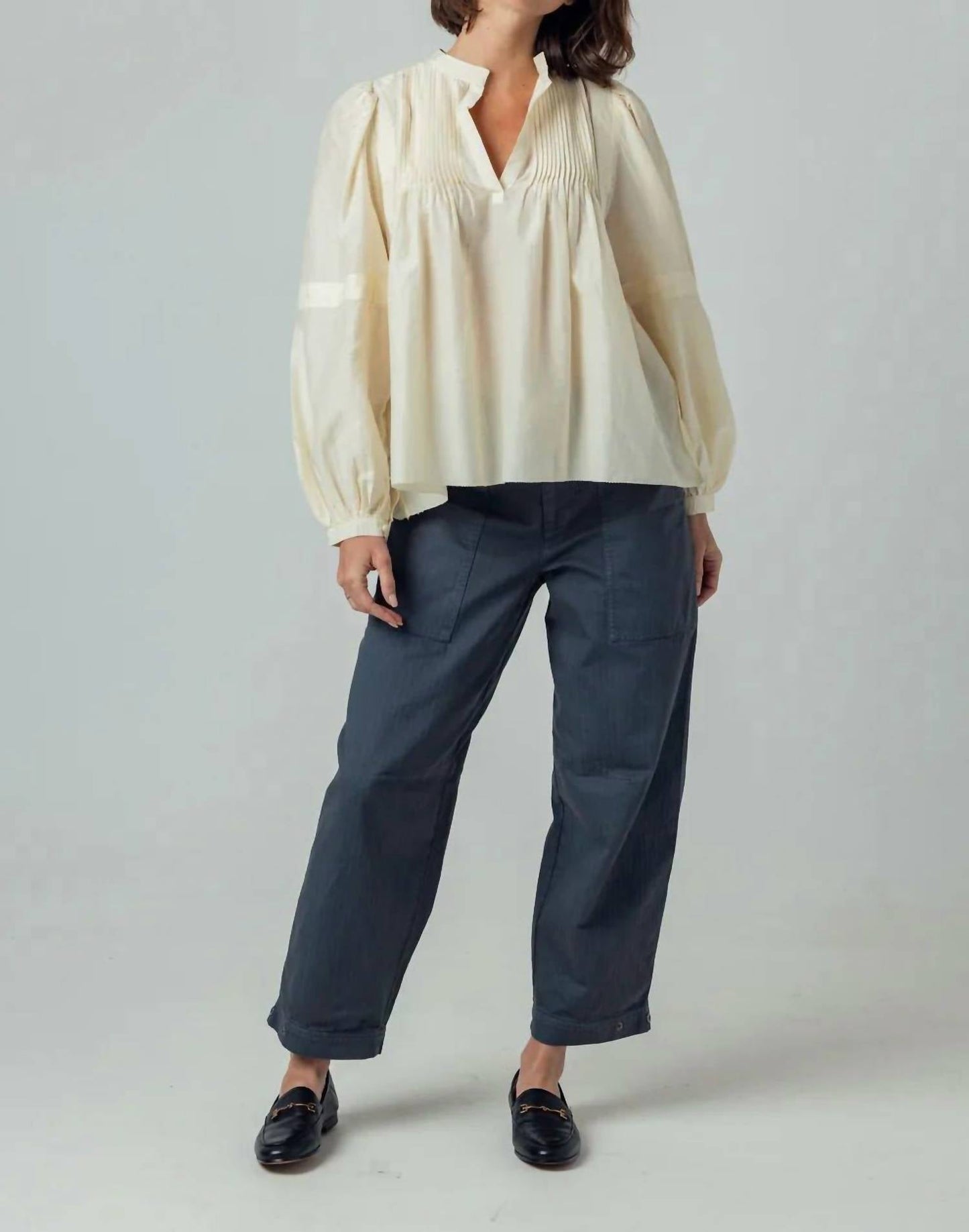 Sundays - Split V- Neck Maple Blouse