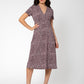 Vestido Midi Amiya Feminino Leota Preto Tamanho XX-Grande