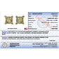 IGI Certified 14K Yellow Gold 1/4 Cttw Princess-Cut Diamond Solitaire Stud Earrings