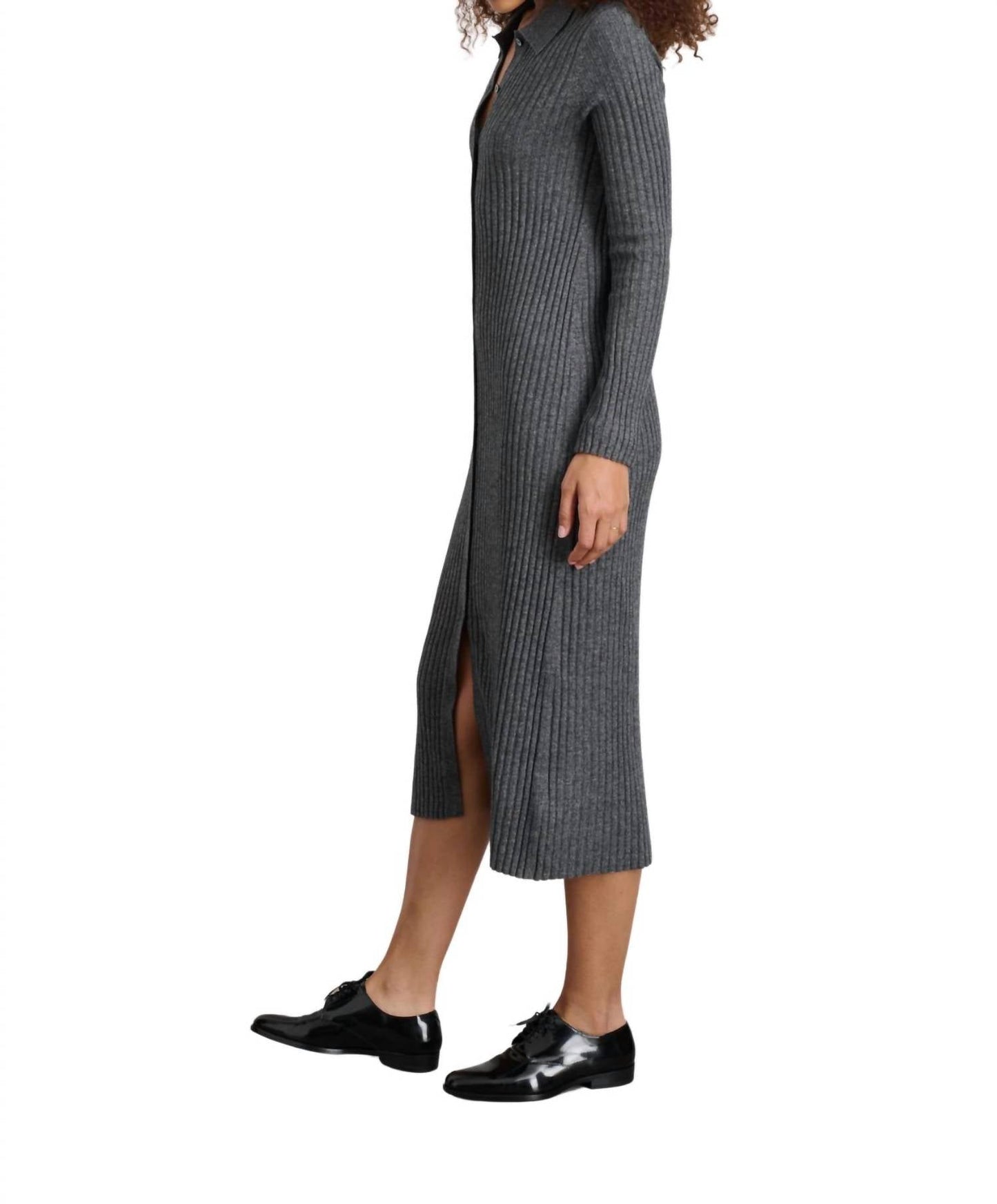 Alex Mill - Vestido canelado de manga comprida Alice