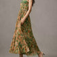 Hutch - Women's Costella Strapless Pleated Floral Tulle Midi Dress