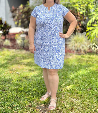 Ana Clare - Short Sleeve Shift Dress