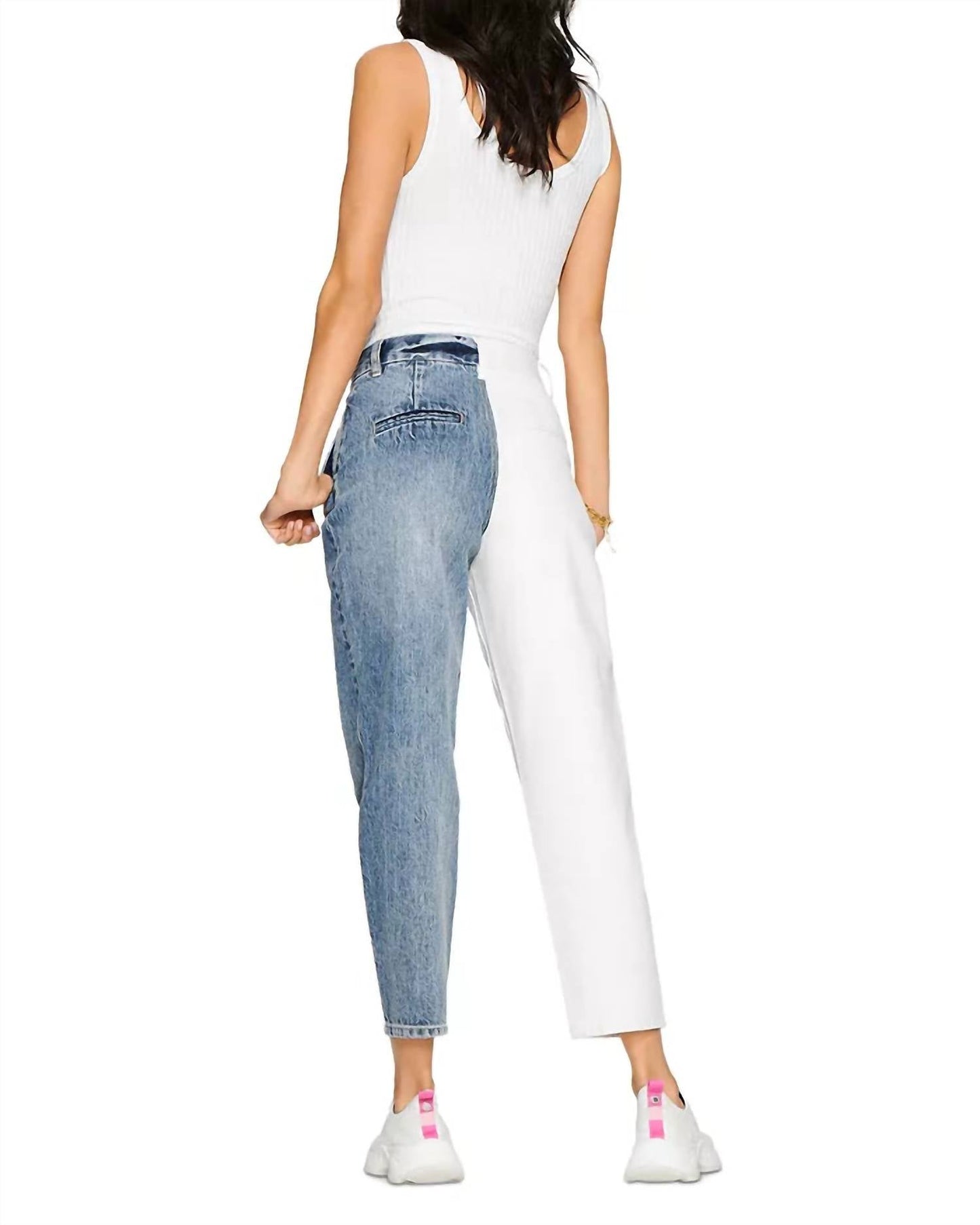 Blue Revival - Happy Hour Color Blocked Ankle Jeans