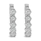 14K Gold 1/2 Cttw Diamond Earring Zig-Zagging Geometric Hoop Earrings (G-H Color, SI1-SI2)