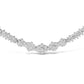 14K White Gold 2.00 Cttw Diamond Composite Cluster Bar Necklace (H-I Color, I2-I3 Clarity) - 18" Inches