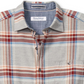 Camisa xadrez masculina Tommy Bahama Canyon Beach Montara com botões, preta, tamanho pequeno
