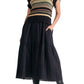 Elan - Crew Neck Woven Midi Dress