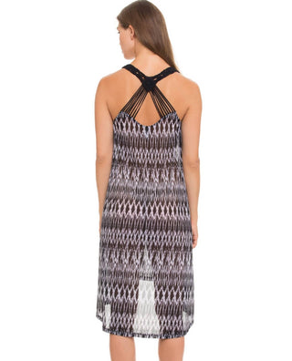 Profile By Gottex - Vestido de saída de praia em macramê com costas transparentes