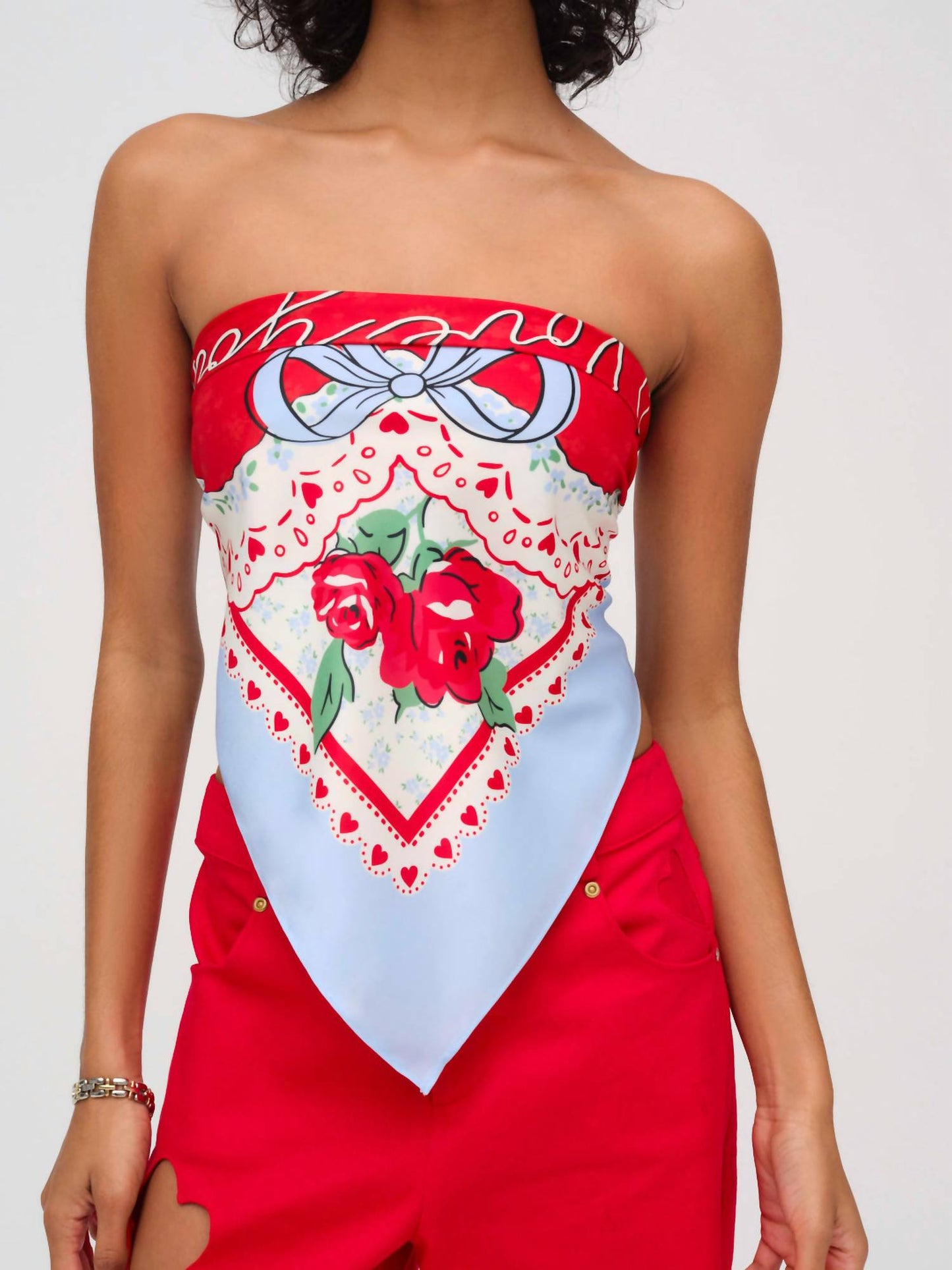 For Love & Lemons - I Love You Scarf Top