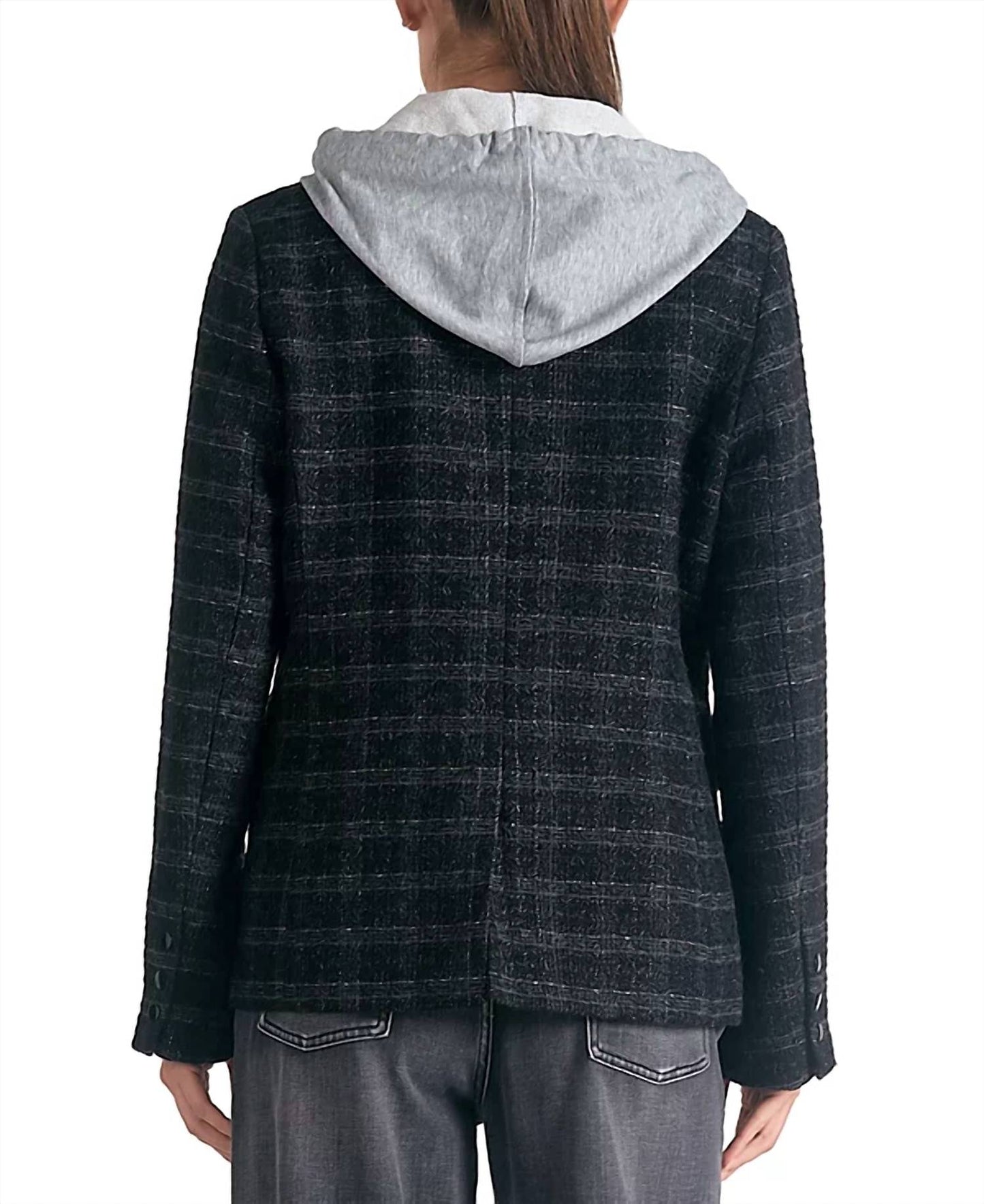 Elan - Harper Layered Blazer Hoodie