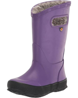 Bogs - Botas de chuva de pelúcia para meninas