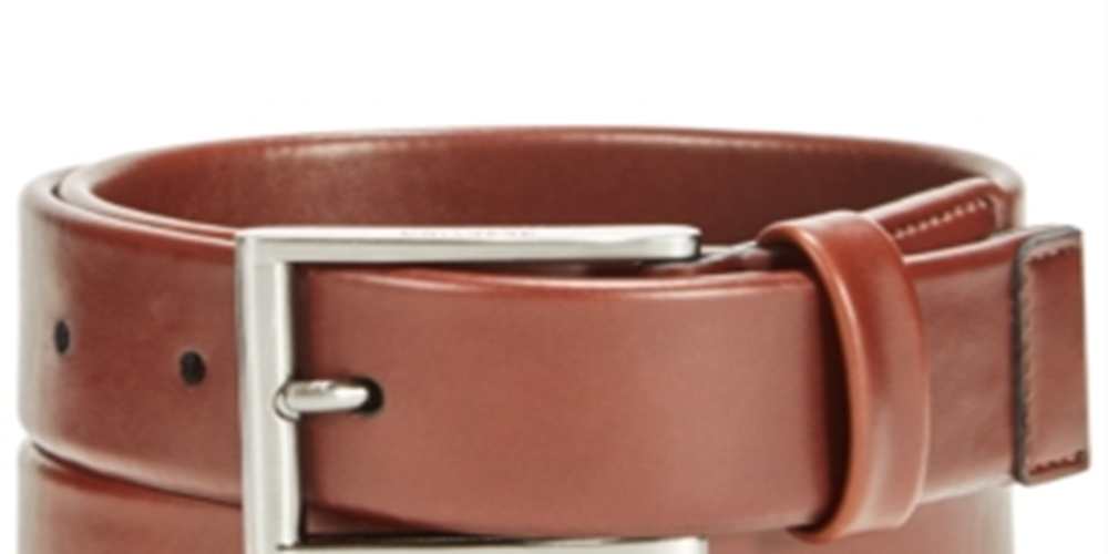 Cinto casual tubular elástico masculino Kenneth Cole Reaction marrom tamanho grande
