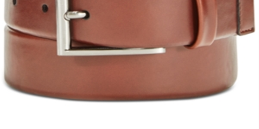 Cinto casual tubular elástico masculino Kenneth Cole Reaction marrom tamanho grande