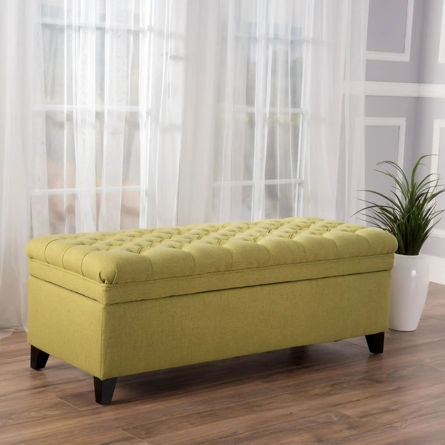 Juliana - Storage Ottoman With Birch Legs