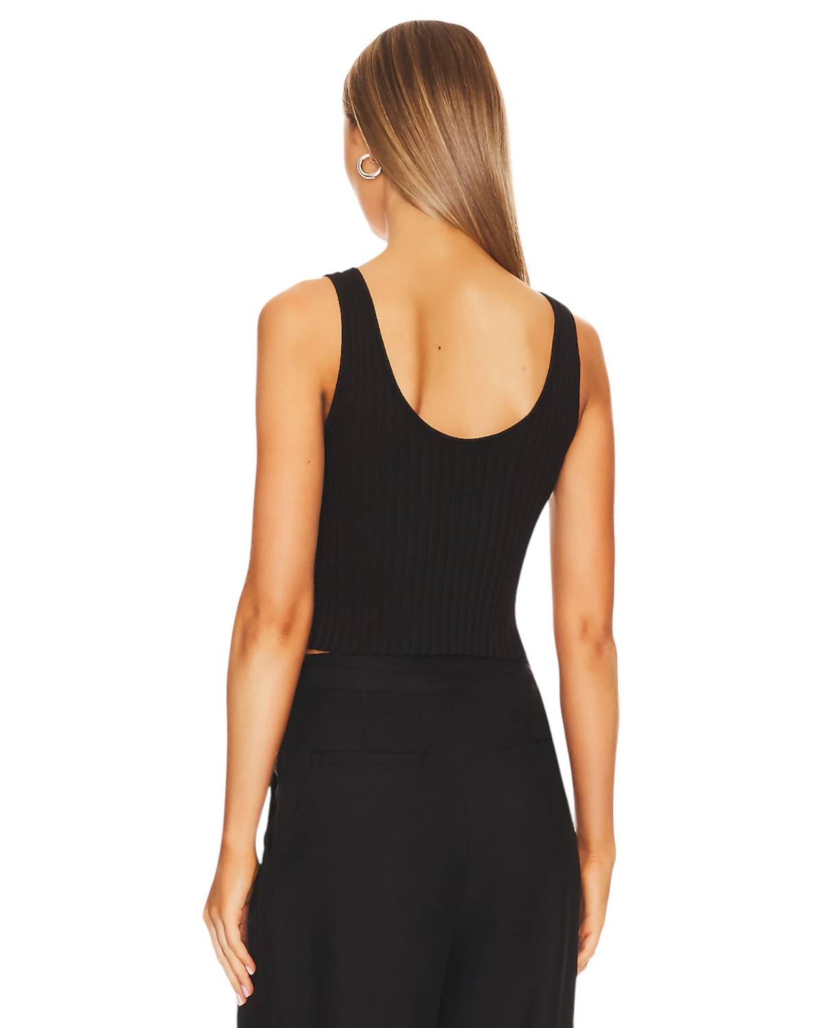 Enza Costa - Rib Sweater Knit Scoop Tank Top