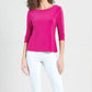 Clara Sunwoo - Round Neck 3/4 Sleeve Top