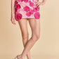 2.7 August Apparel - Floral Embroidered Mini Skirt