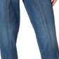 Calça jeans feminina desfiada, afunilada, cintura alta, azul, tamanho 30