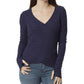 Blusa feminina Anne Klein Koney Ballet manga comprida com estampa de envelope falso, azul, tamanho médio