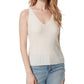 Jessica Simpson Feminino Edith Racerback Gola V Regata Suéter Branco Tamanho X-G