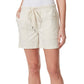 Shorts utilitários femininos Gloria Vanderbilt com cordão, marrom, tamanho 4