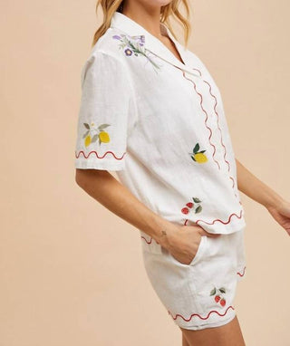 In-Loom - Avery Embroidered Short Set