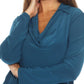 Joseph Ribkoff - Draped Cowl Neck Long Sleeve Top