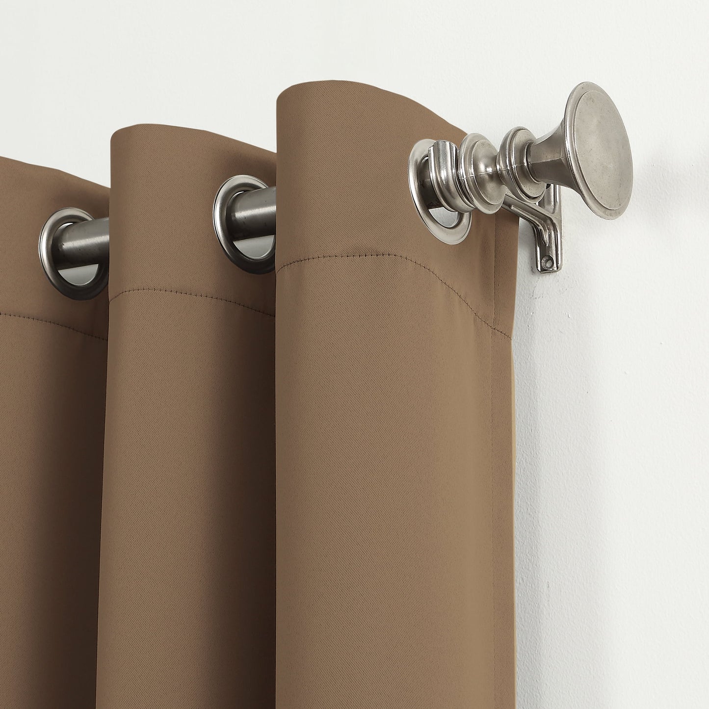 Painel de cortina blackout Sun Zero Preston Grommet Top marrom tamanho 40x95