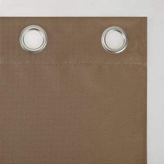 Painel de cortina blackout Sun Zero Preston Grommet Top marrom tamanho 40x95