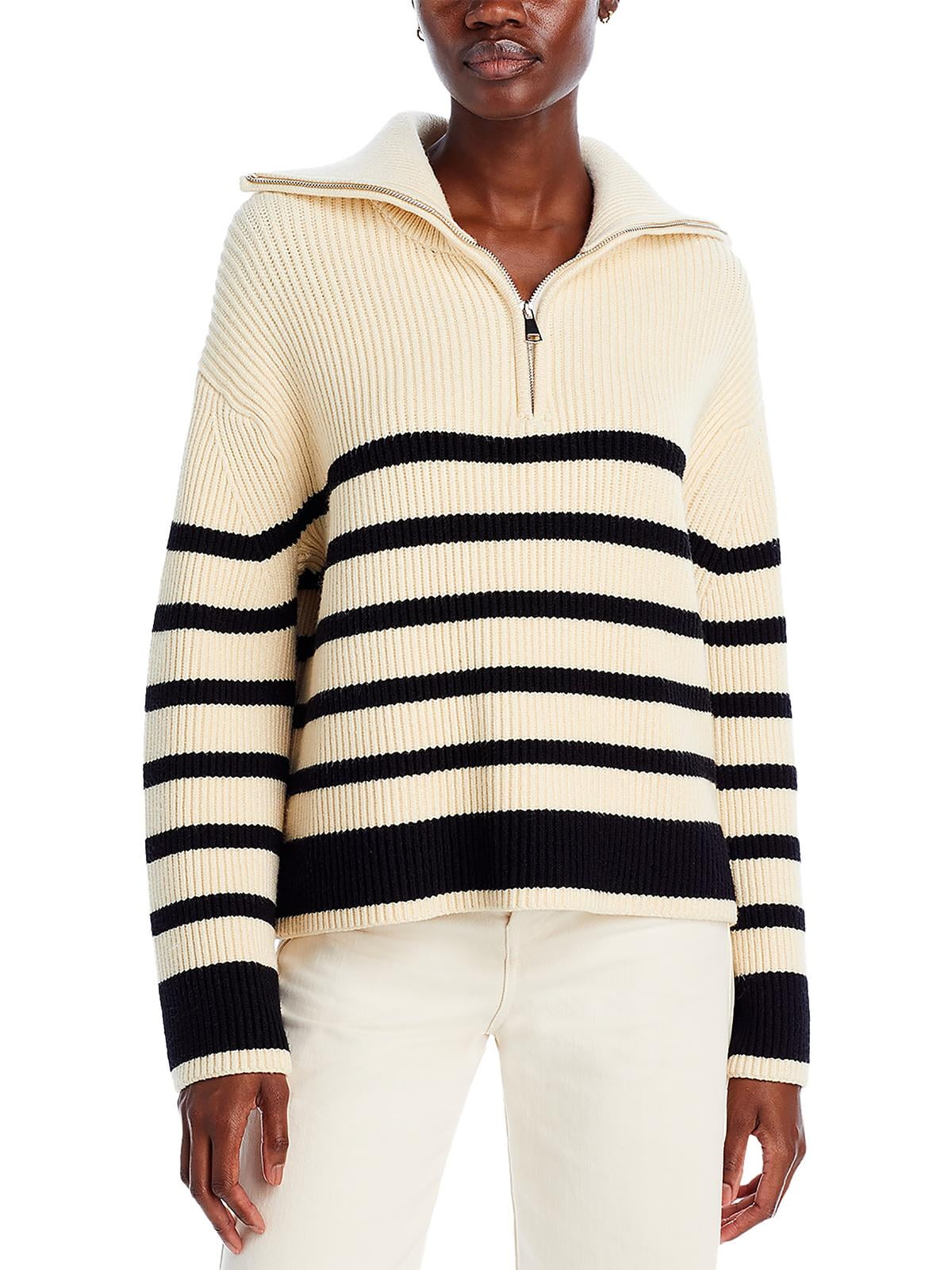 Suéter Blanknyc com zíper de um quarto, branco, tamanho P