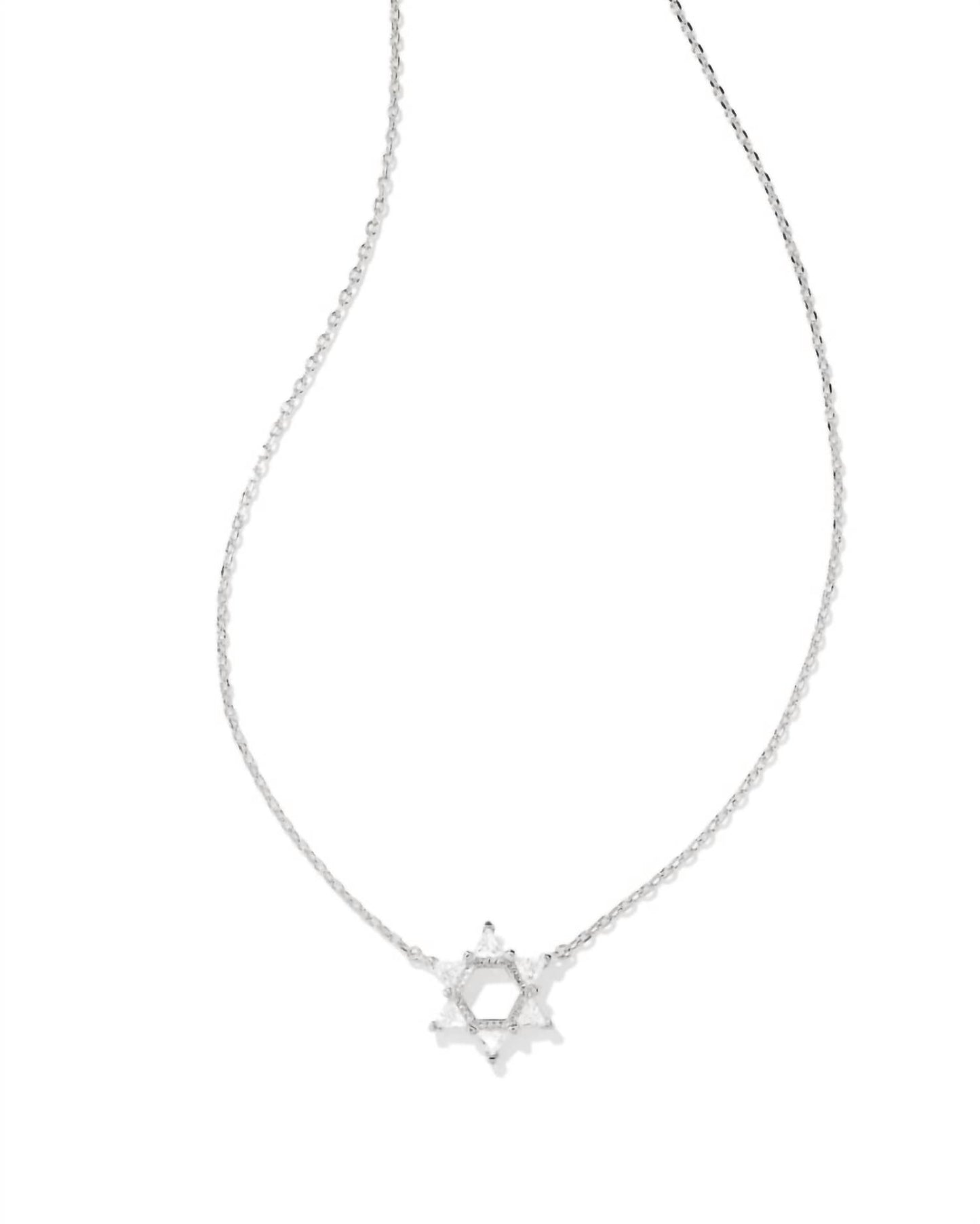 Kendra Scott - Women's Star of David Crystal Short Pendant Necklace