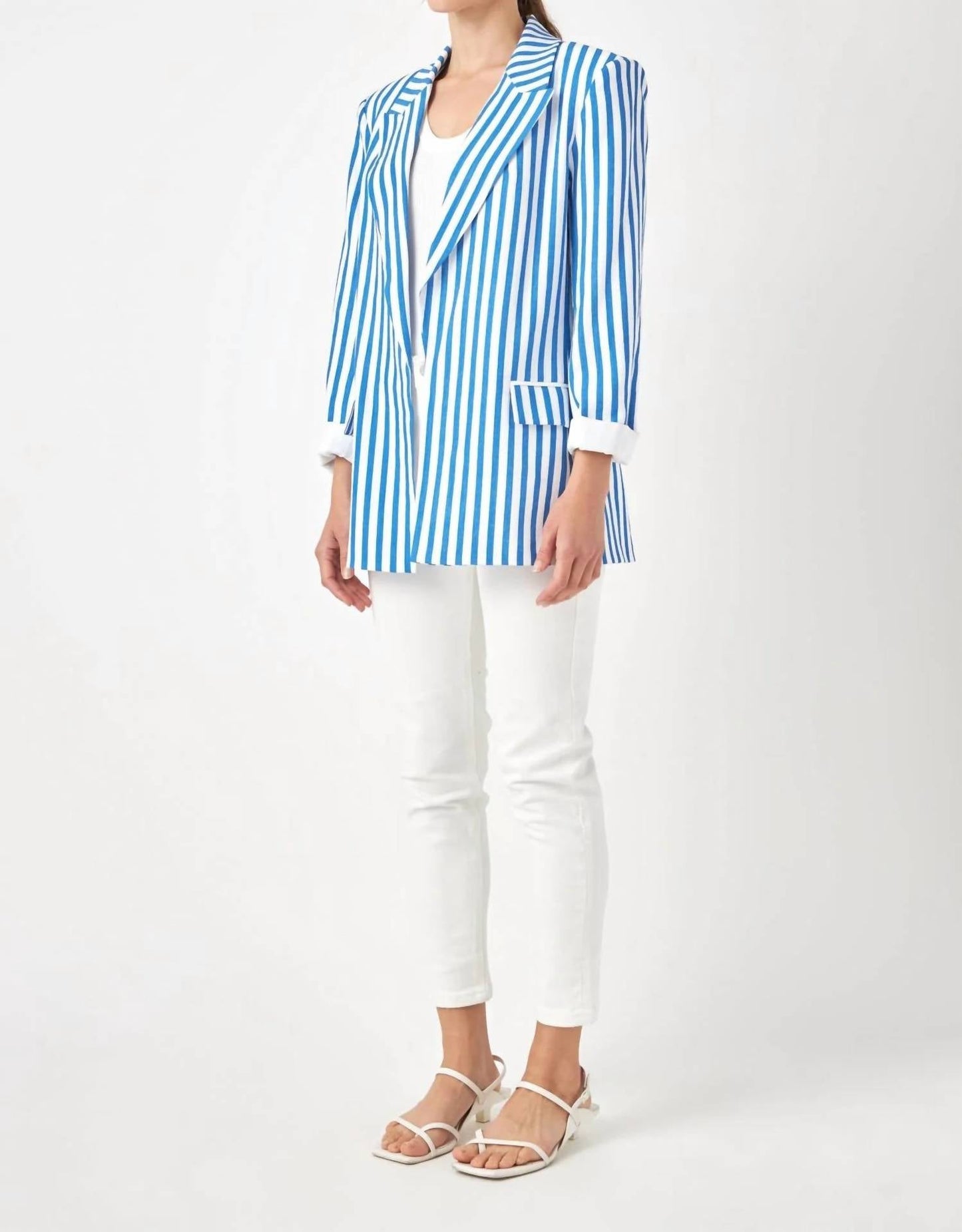 2.7 August Apparel - Callie Striped Blazer