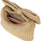 Little Trendy - Women's Bow Straw Handbag