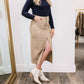 Steve Madden - AVANI FAUX LEATHER MIDI SKIRT