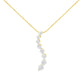 14k Yellow Gold 3.0 cttw Baguette and Brilliant Round-Cut Diamond Journey 18" Pendant Necklace (I-J Color, I2-I3 Clarity)
