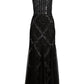 Adrianna Papell - Beaded Cap Sleeve Gown