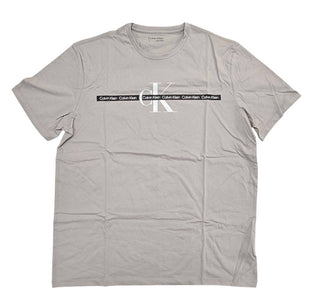 Calvin Klein - Camiseta listrada com logotipo masculina