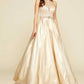 Mac Duggal - Beaded Illusion Halterneck Ball Gown