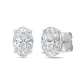 Diana M Jewels - 2.00 Cts Lab Grown Oval Cut Stud Earrings