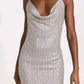 Susana Monaco - Sequince Cowl Neck Mini Dress