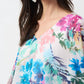 Joseph Ribkoff - Chiffon Floral Print Poncho Top