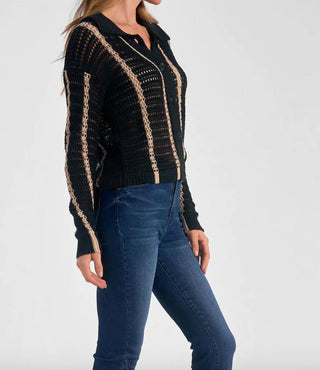 Elan - Suéter de crochê com botões