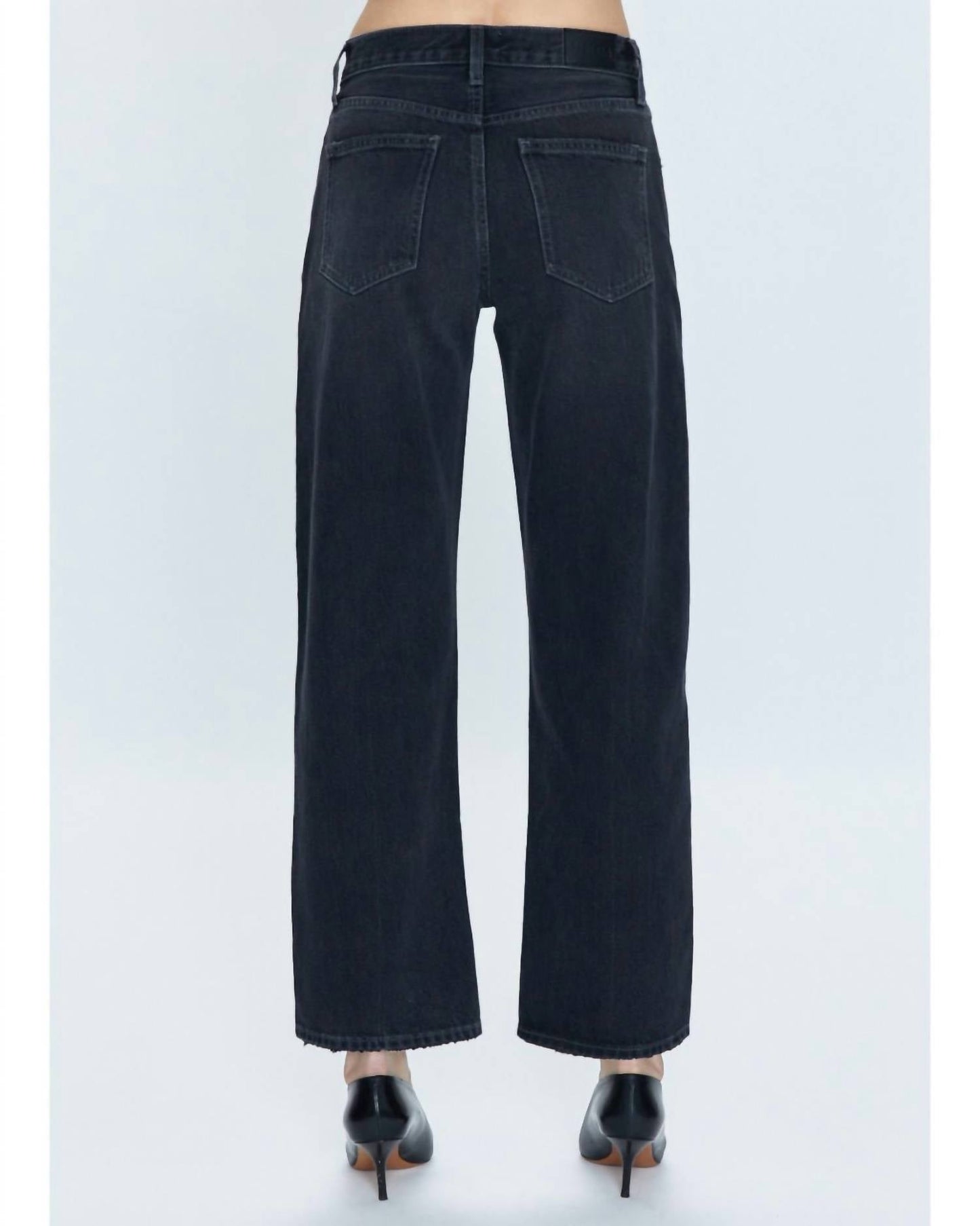 Pistola - Lexi Mid Rise Bowed Straight Jeans