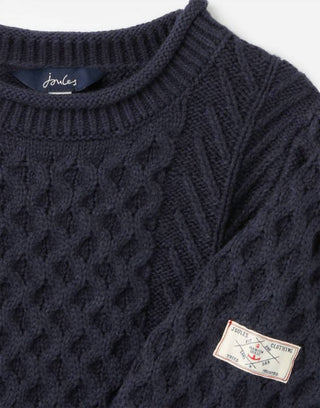 Joules - Suéter infantil de malha Aran