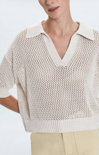 Pistola - Polo Emma Open Knit Manga Curta