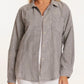 Mododoc - Long Sleeve Oversize Mix Media Shirt