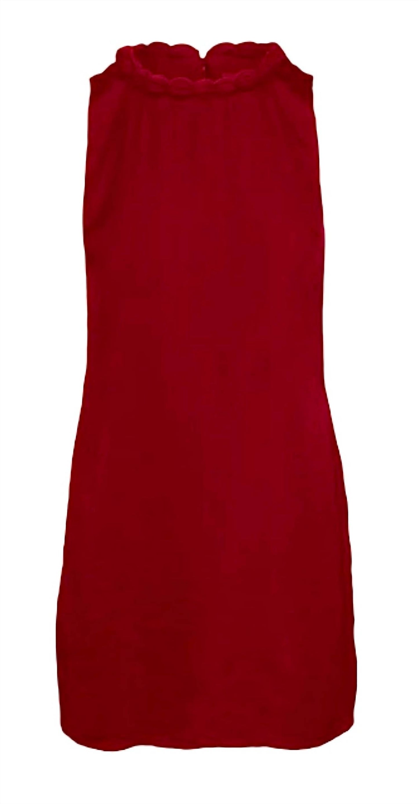 Naked Zebra - Neckline Accent Mini Shift Dress
