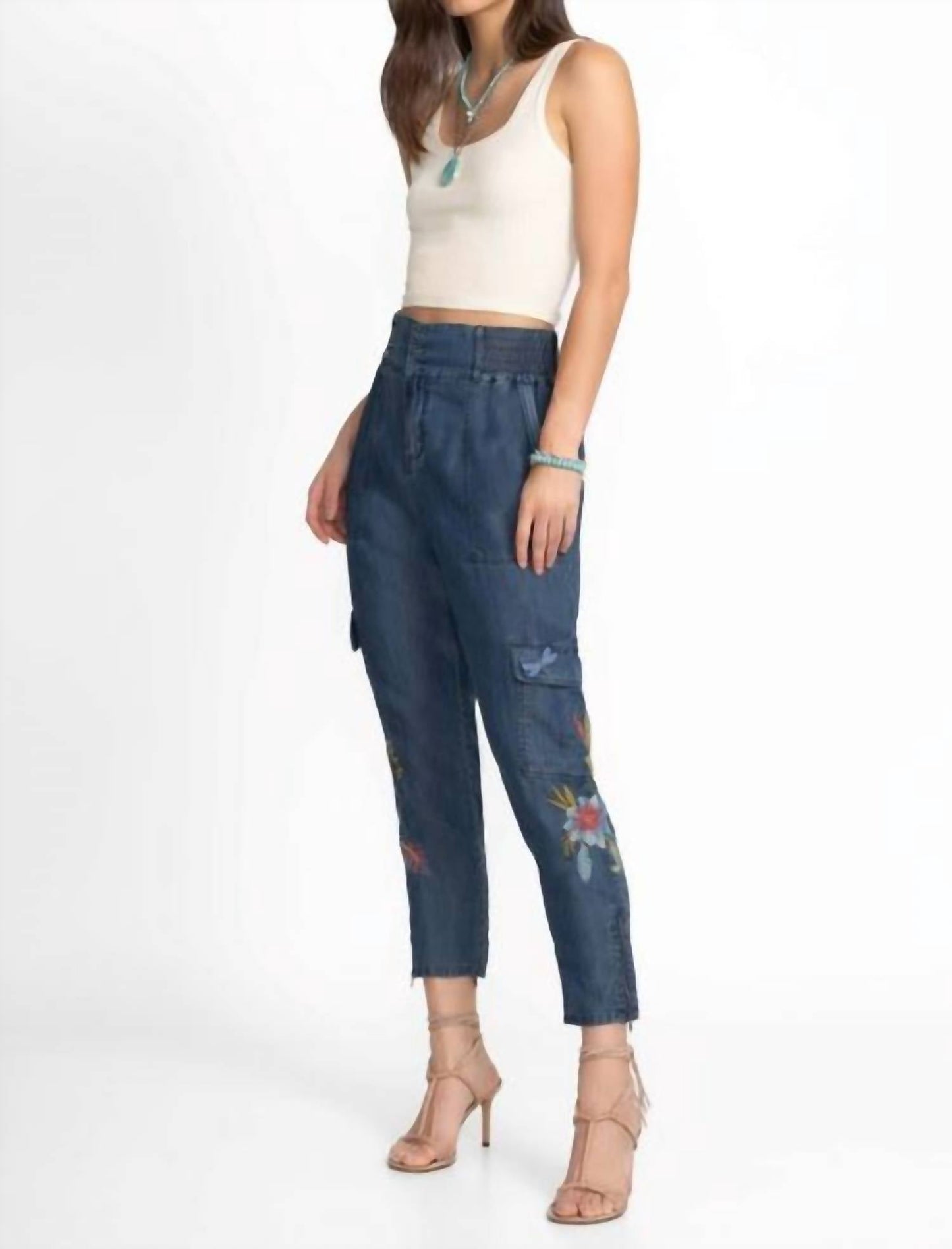 Johnny Was - SMOCKED CARGO PANT JANE