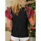 1 The Woman - Plaid Pearl-embellished Ruffle Sleeves Top