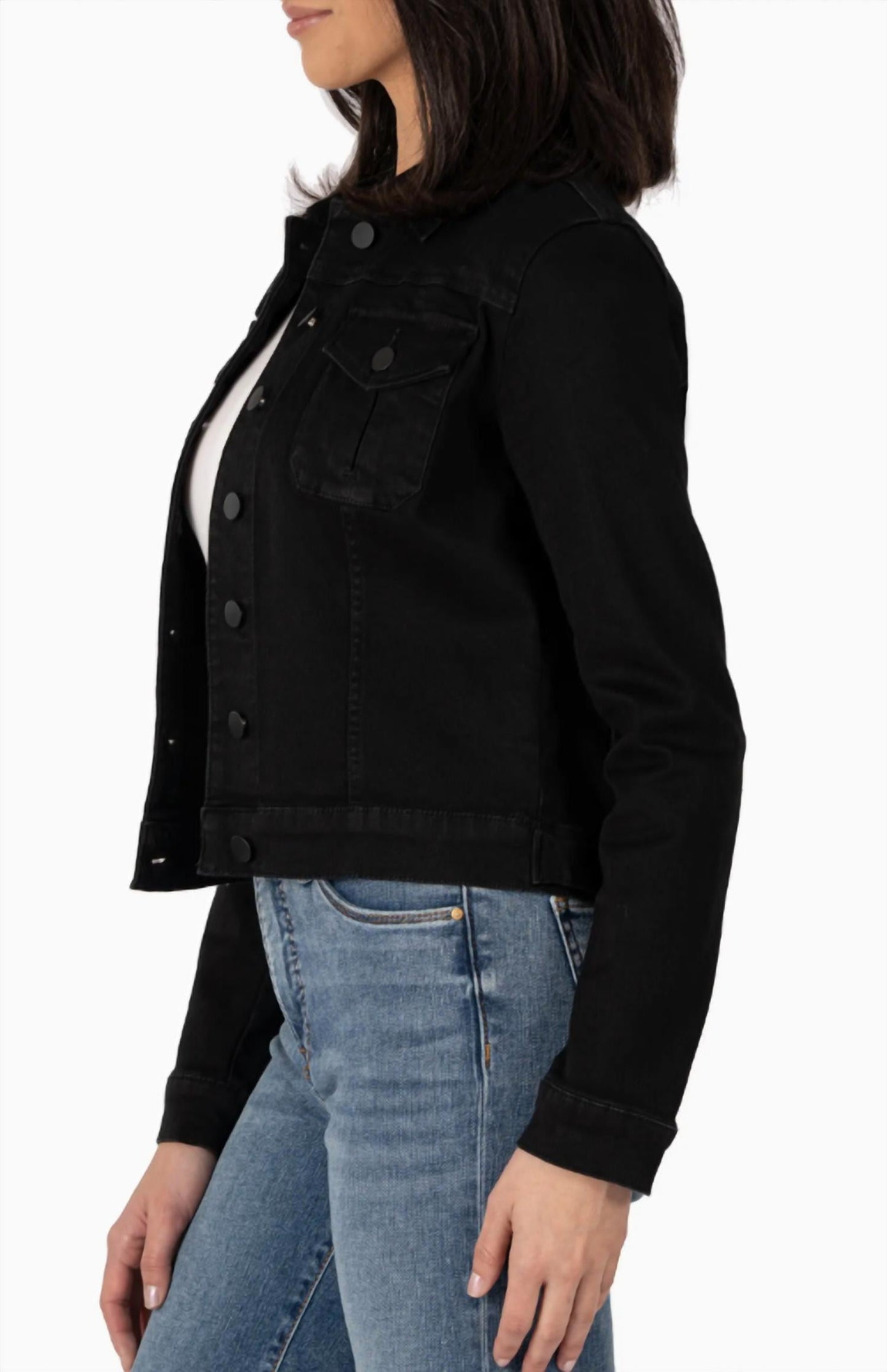 Kut From The Kloth - Julia Crop Denim Trucker Jacket